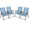 Set Of 4 Patio Folding Chairs Outdoor Portable Pack Lawn Chairs W/ Armrests